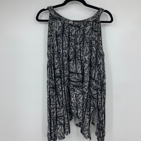 Free People small tunic top cold shoulder keyhole - Picture 6 of 7